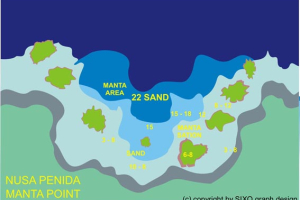 Dive site map: Manta Ray Point - Nusa Penida