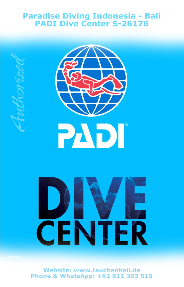 Personalised PADI Dive Center artwork for Paradise Diving Indonesia – Bali, S-26176